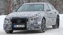 autos, cars, mercedes-benz, mg, mercedes, new mercedes e-class spy shots show sedan with amg grille, charge port