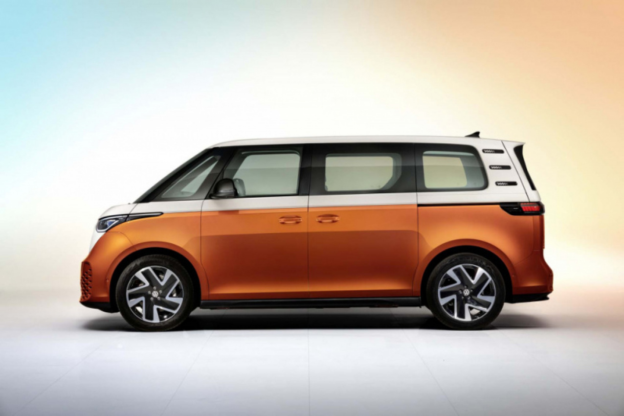 autos, cars, volkswagen, breaking, electric cars, microbus, minivans, news, volkswagen news, preview: 2024 volkswagen id.buzz revealed as modern microbus