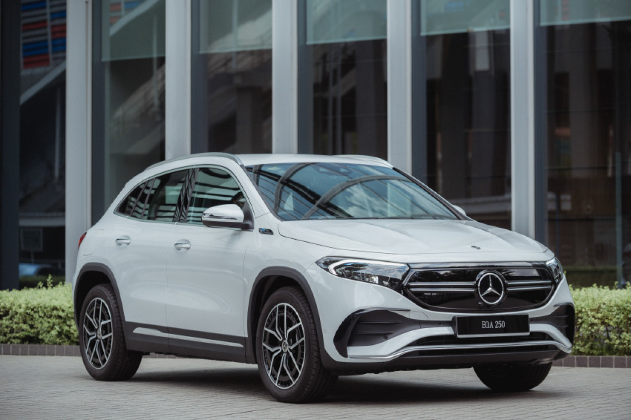 android, autos, cars, electric vehicle, mercedes-benz, mg, cars, mercedes, android, 2022 mercedes-benz eqa250 amg line launched in malaysia – 190 ps, 429 km ev range; priced fr rm278k