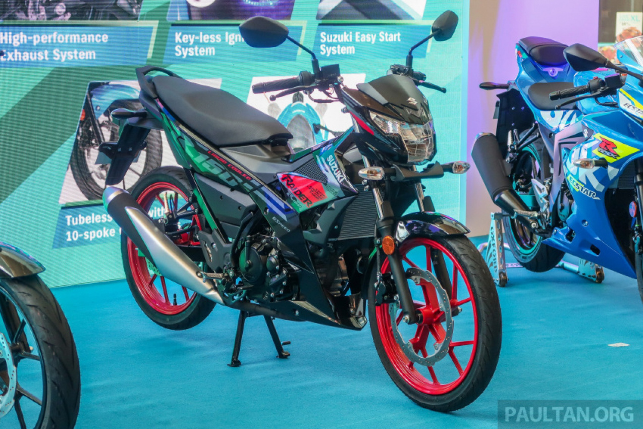 autos, bikes, cars, motors, suzuki, 2022 suzuki raider r150 fi malaysian launch, rm8,173