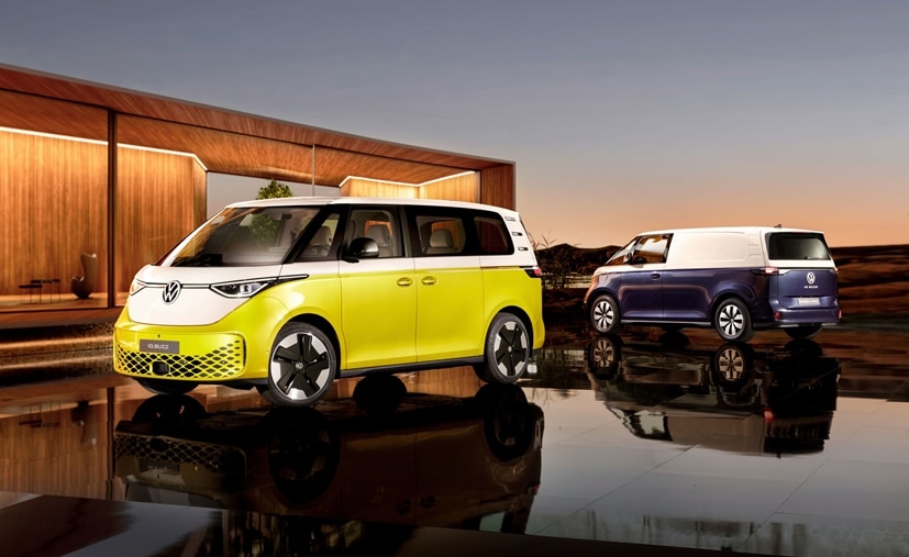 autos, cars, volkswagen, auto news, carandbike, id. buzz mpv, id.buzz, news, volkswagen id. buzz, vw bus, vw electric bus, all-electric volkswagen id. buzz range unveiled; global launch later in 2022