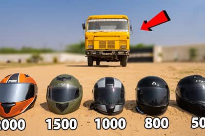 article, autos, cars, there isn’t a more extreme way to test a helmets strength, than running it over by a truck
