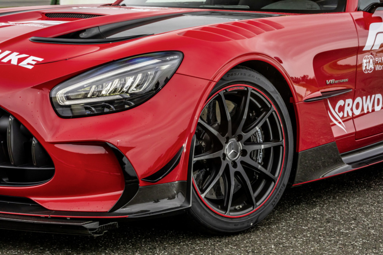 autos, cars, mercedes-benz, mg, news, mercedes, mercedes amg gt, mercedes amg gt 4, mercedes-amg, motorsports, mercedes-amg gt black series becomes the fastest and meanest f1 safety car yet