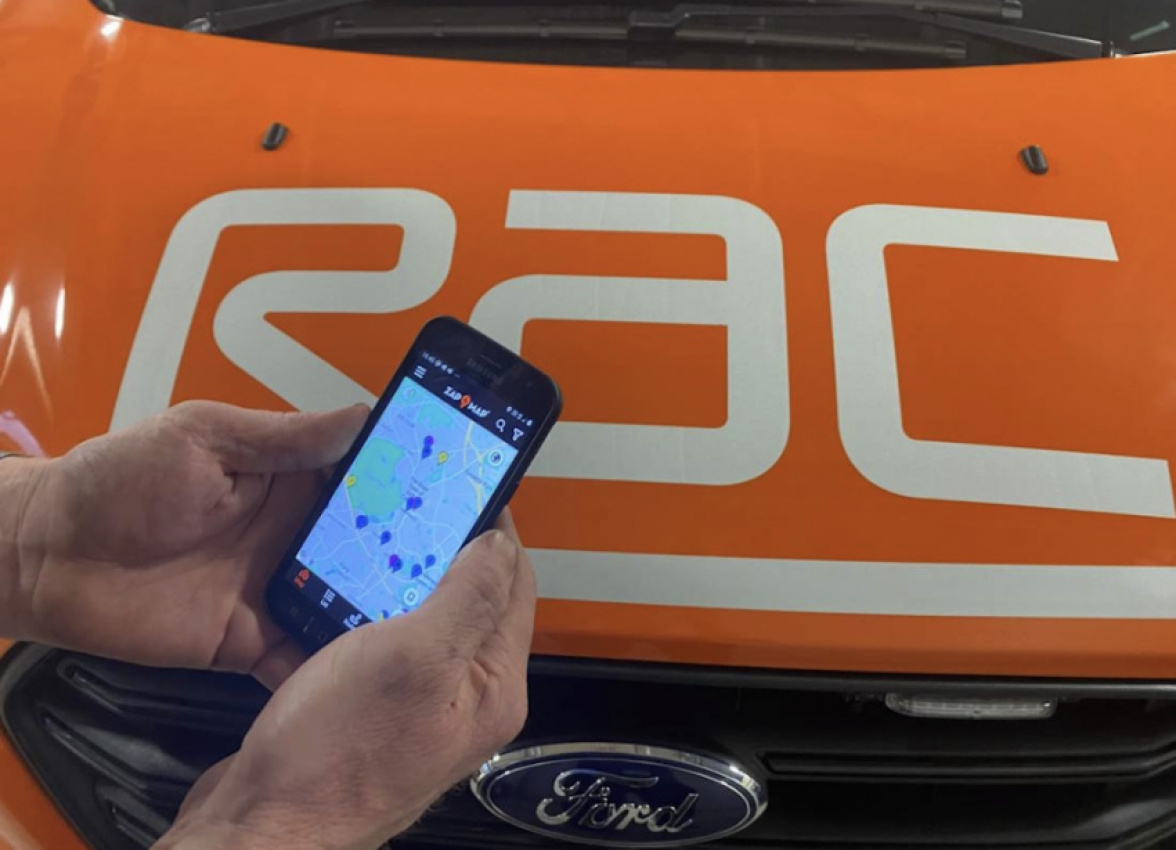 autos, cars, electric vehicles, emergency vehicles, emissions, ev charging, rac partners with zap-map for ev breakdown recovery