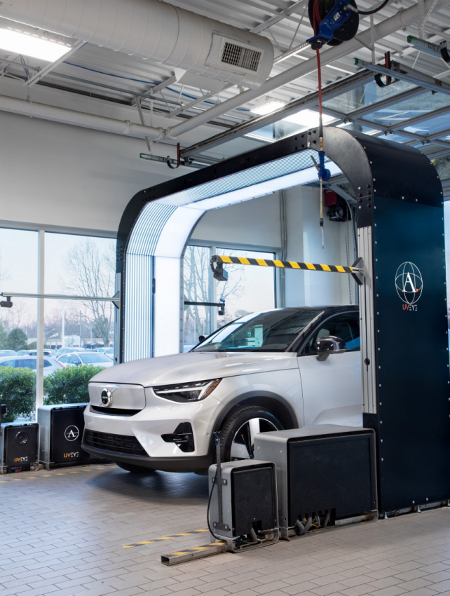 autos, cars, news, volvo, safety, tech, volvo creates vehicle inspection system that can examine a car in seconds
