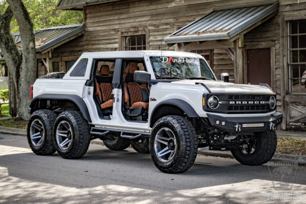 autos, cars, auctions, barrett-jackson, ford bronco news, ford news, modified, suvs, first bronco 6x6, called dark horse, heading to auction