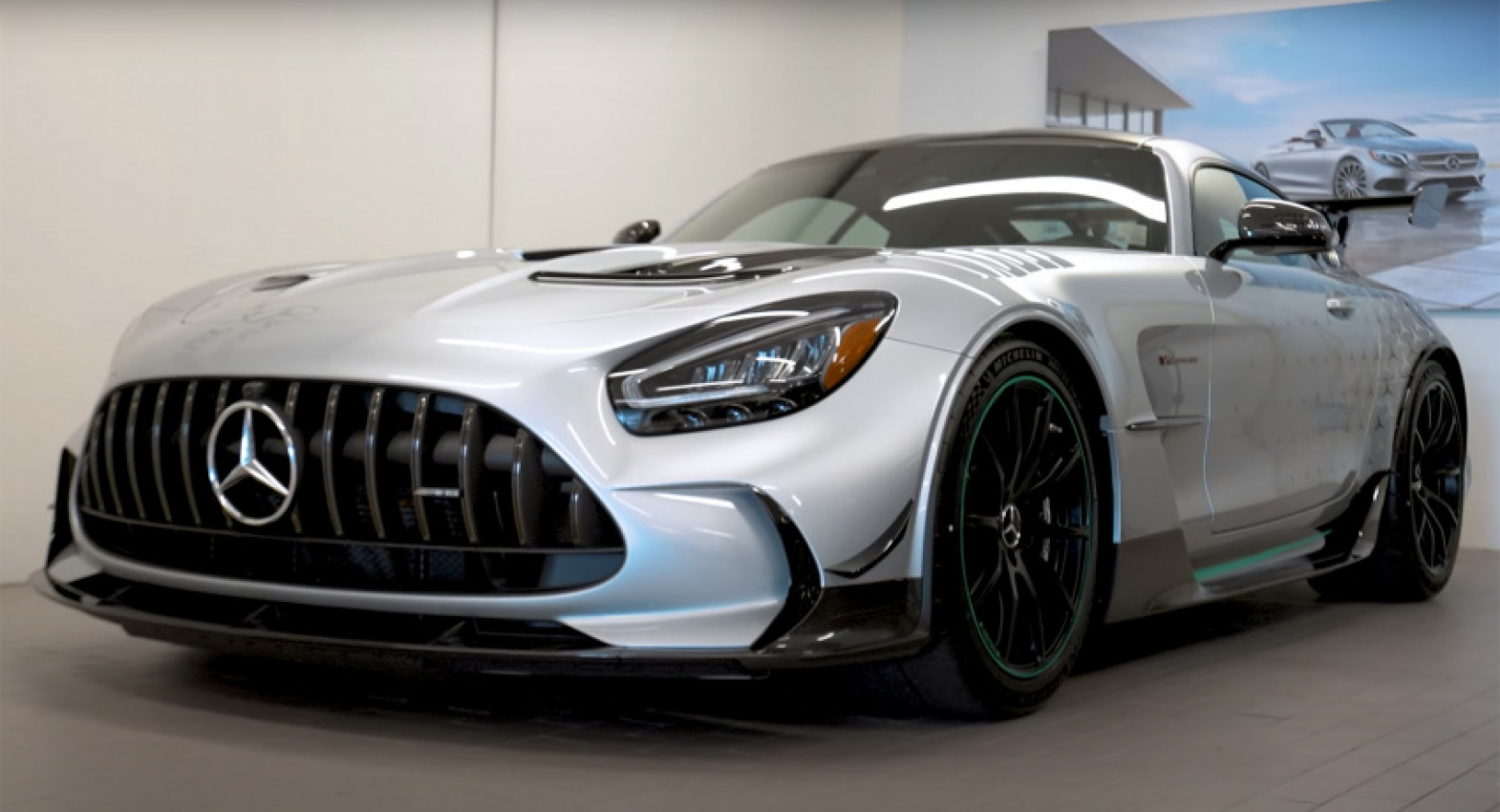 autos, cars, mercedes-benz, mg, news, mercedes, mercedes amg gt, mercedes videos, mercedes-amg, video, this is the first mercedes-amg gt black series p one edition delivered in the u.s.