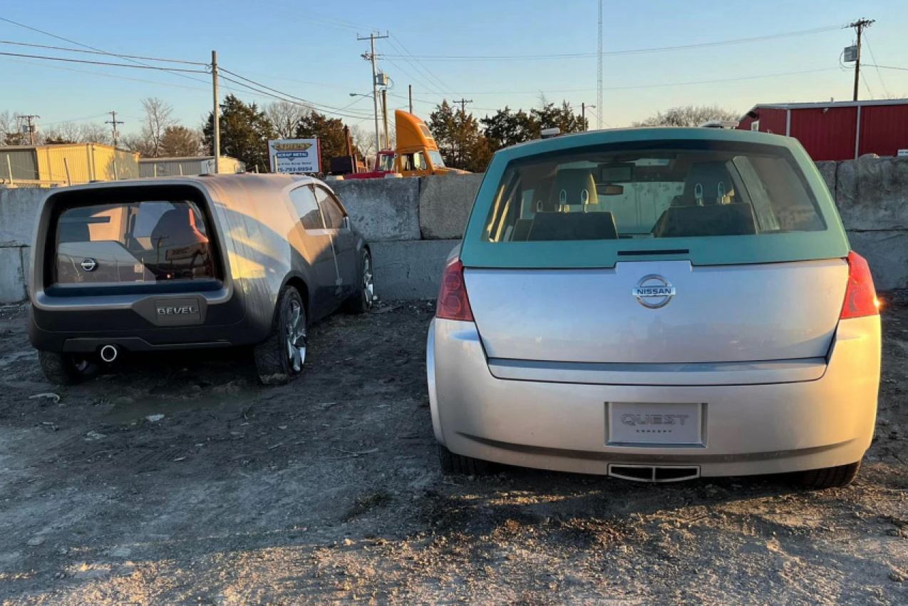 autos, cars, news, nissan, classics, concepts, nissan concepts, nissan quest, nissan videos, offbeat news, nissan sadly sent these two old concept cars to the junkyard to be crushed and destroyed