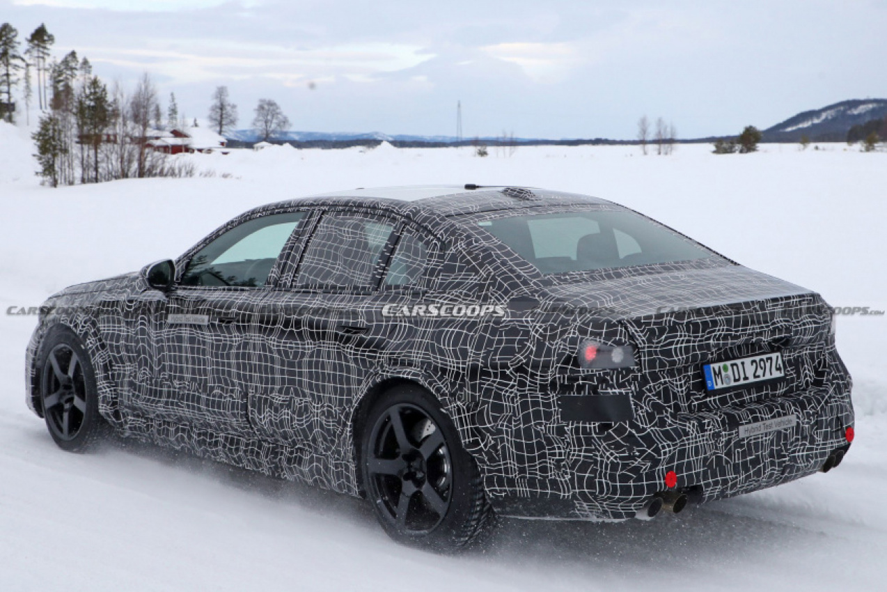 autos, bmw, cars, news, bmw m5, bmw scoops, hybrids, scoops, 2024 bmw m5 will embrace electrification, prototype spotted wearing hybrid badges