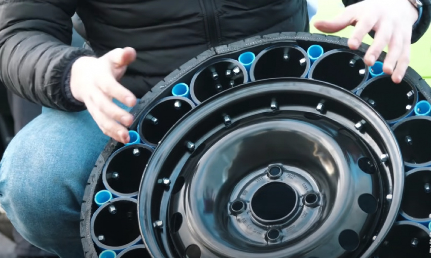 autos, cars, technology, tires, watch: tired of waiting for airless tires? make your own
