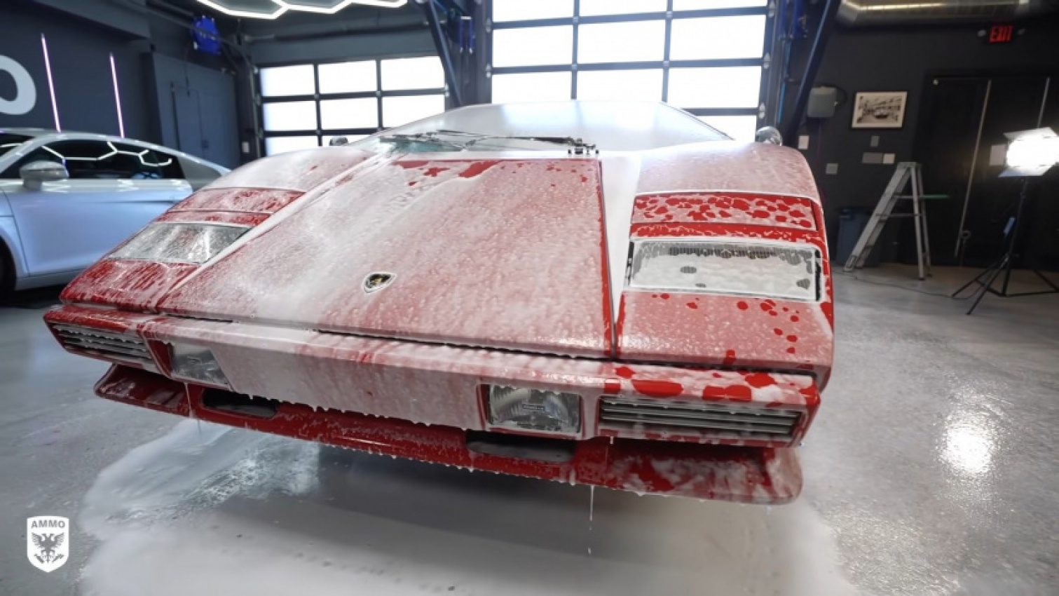 autos, cars, lamborghini, revolting lamborghini countach's first wash in 20 years is one disgusting detail