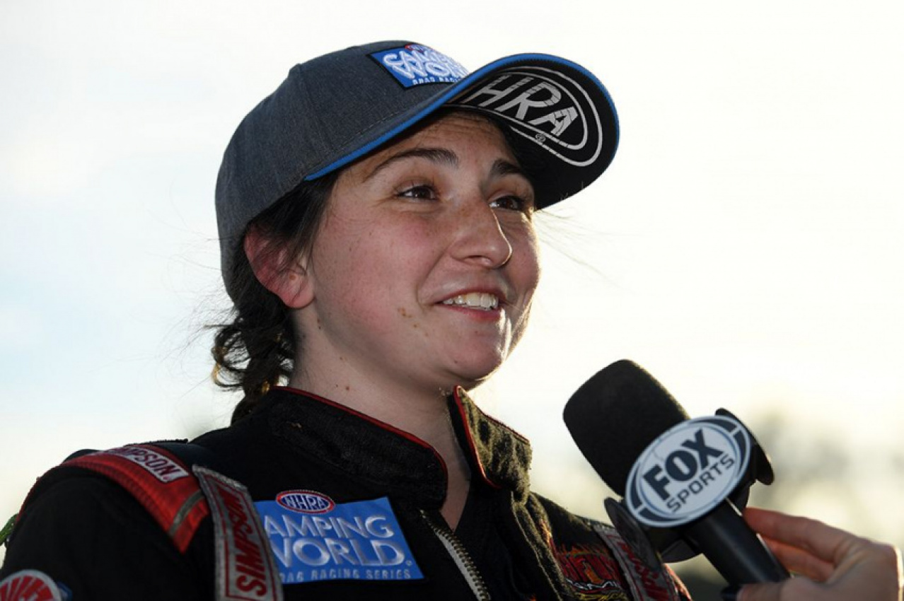 autos, cars, nhra, nhra pro stock rookie camrie caruso has one fear behind the wheel
