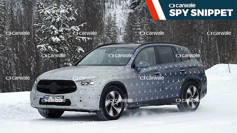 autos, cars, mercedes-benz, mercedes, mercedes-benz glc, new india-bound mercedes-benz glc spotted in starry wrap ahead of debut