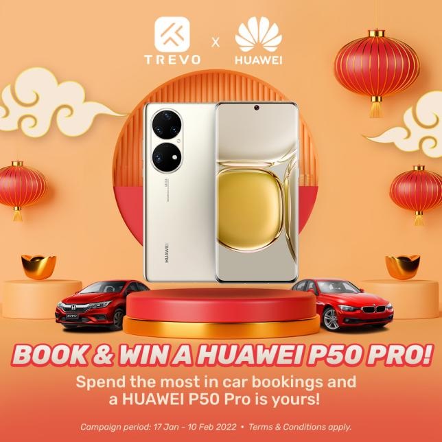 autos, cars, featured, huawei, car rental, malaysia, trevo, save on car bookings with trevo and stand to win huawei p50 pro