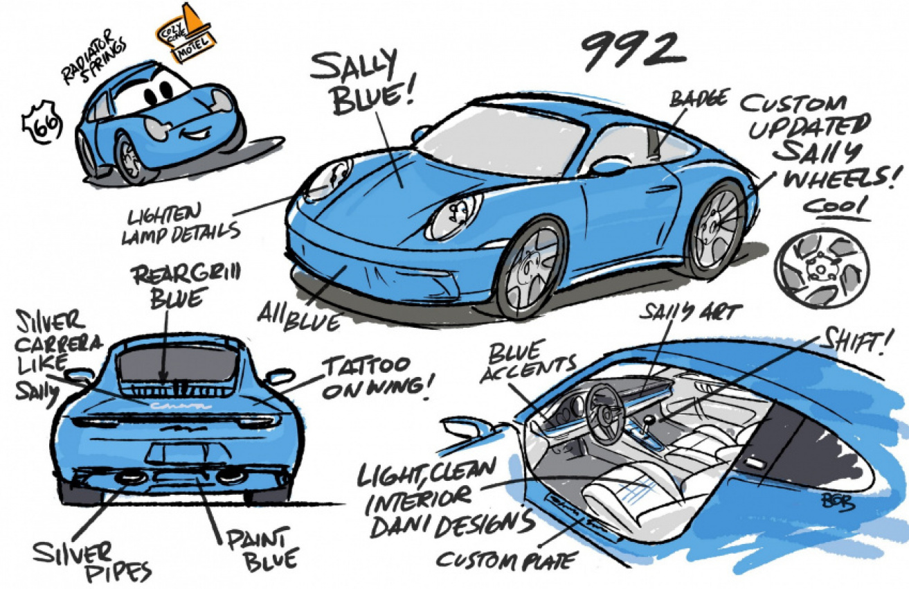 autos, cars, porsche, car, cars, driven, driven nz, new zealand, news, nz, porsche to build one-off 'sally' 911 carerra from pixar's 'cars'