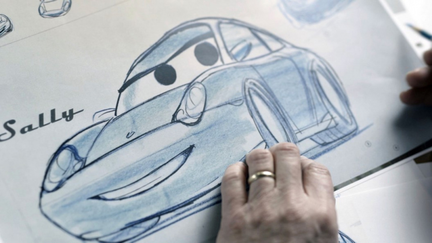 autos, cars, features, porsche, porsche and disney team up to build real-life version of sally from pixar’s cars