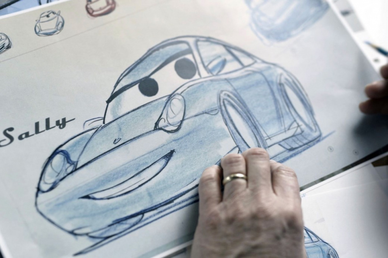 autos, cars, features, porsche, porsche and disney team up to build real-life version of sally from pixar’s cars