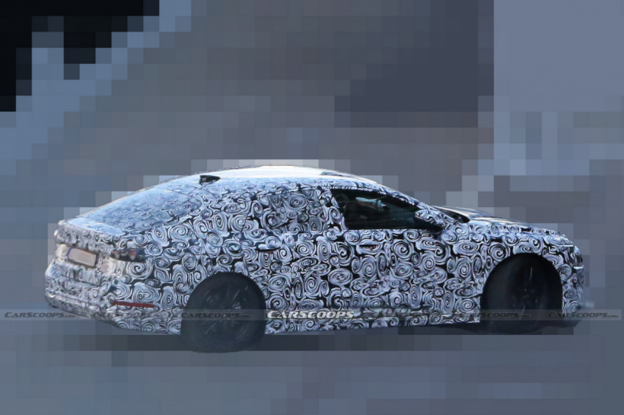 audi, autos, cars, news, audi a6, audi scoops, electric vehicles, scoops, 2024 audi a6 e-tron makes spy debut with split headlights