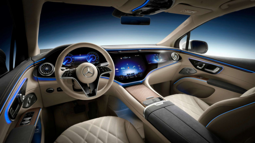 autos, cars, mercedes-benz, electric cars, large suvs, mercedes, new 2022 mercedes eqs suv teased and interior revealed