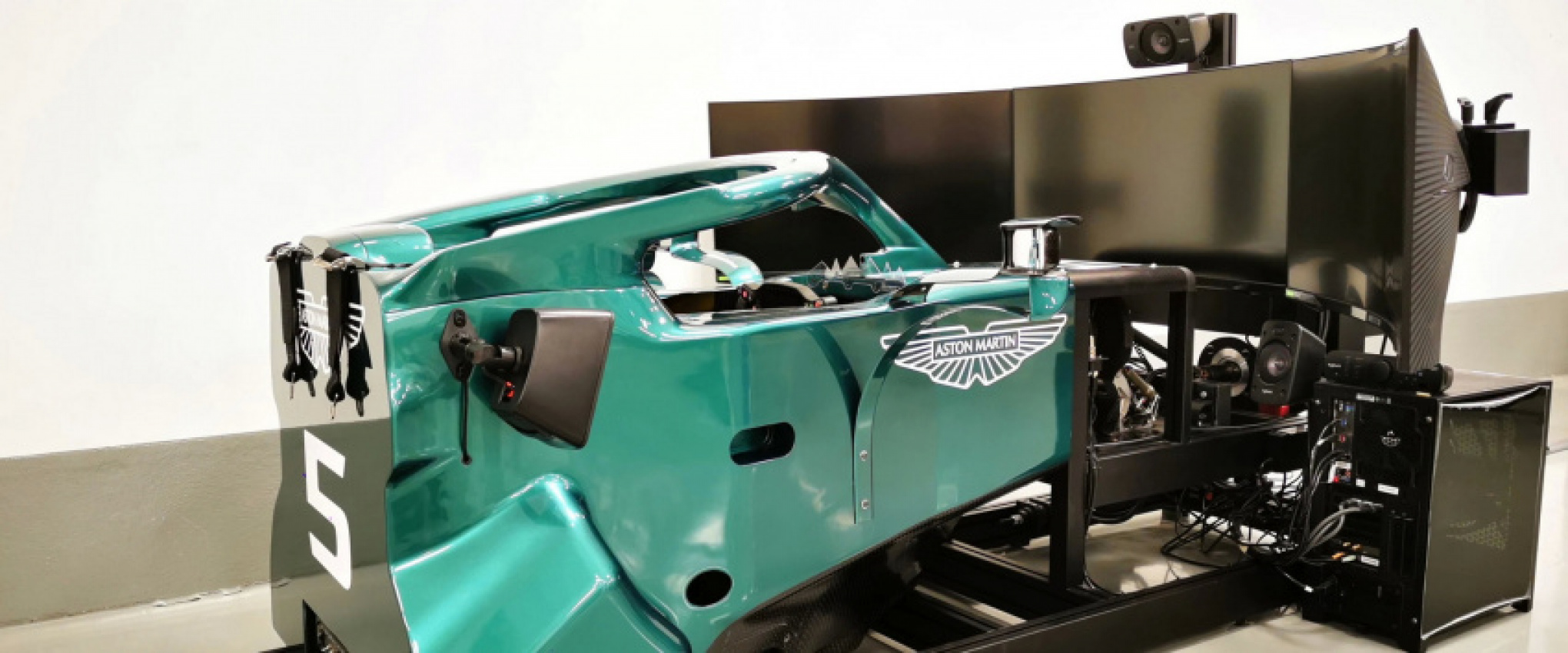 autos, cars, news, aston martin, games, motorsports, racing, sebastian vettel’s new home racing sim rig is made from an actual f1 car