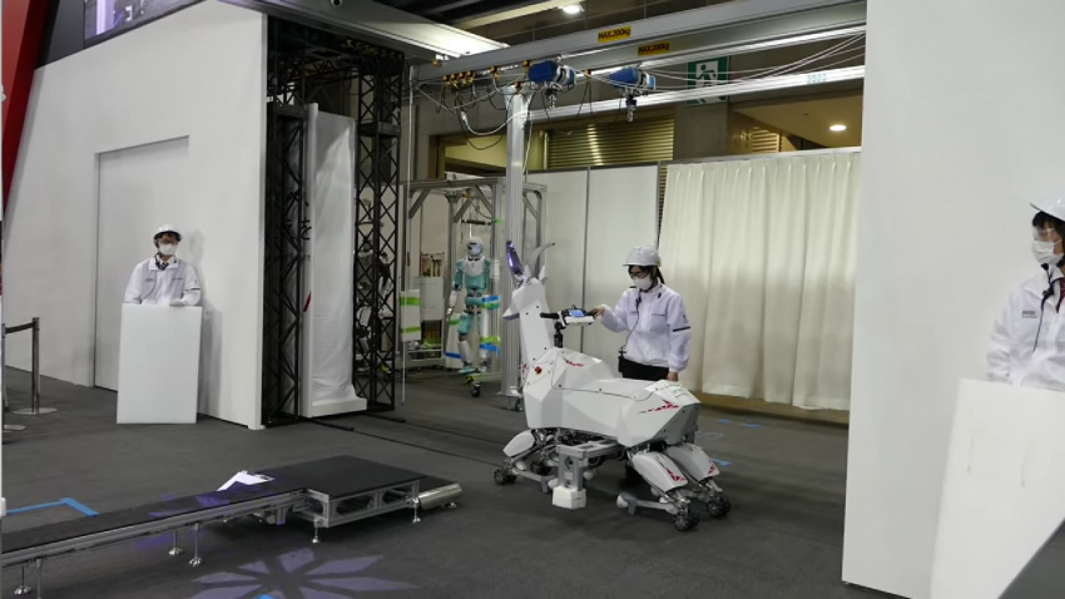 autos, cars, kawasaki, news, tech, video, kawasaki develops robotic wild goat (!) that humans can ride