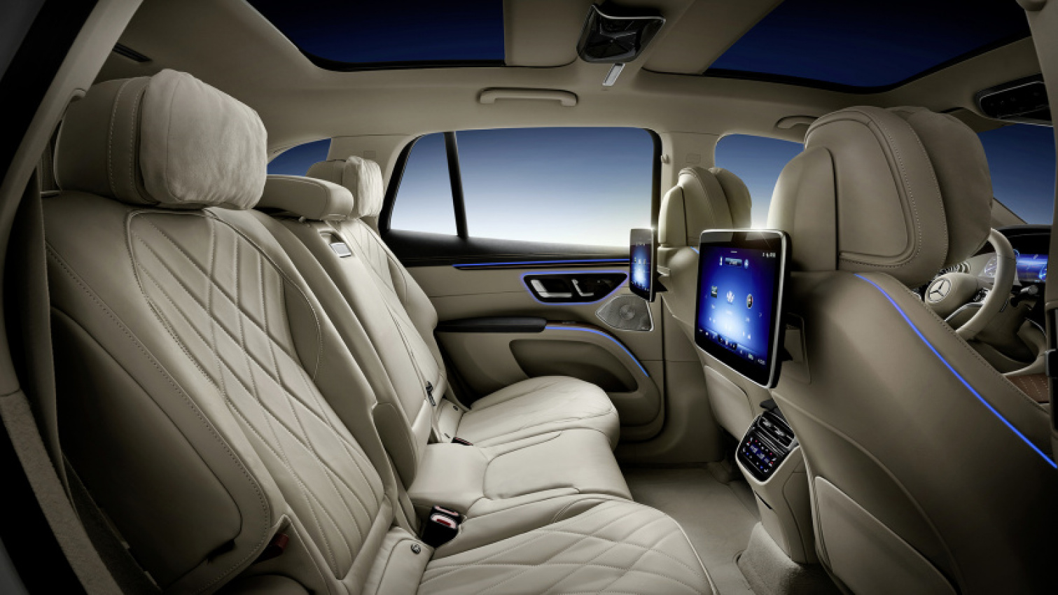 auto, gadgets, mercedes-benz, mercedes, mercedes eqs ev proves its luxury suv credentials with new interior shots