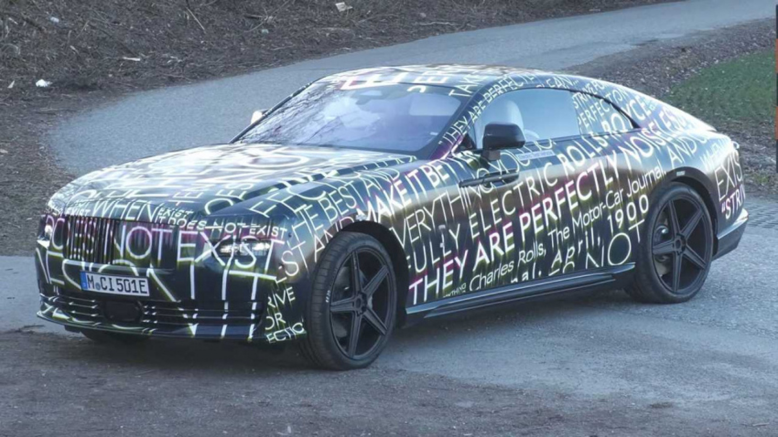 autos, cars, rolls-royce, rolls-royce spectre spy video catches the ev from every angle