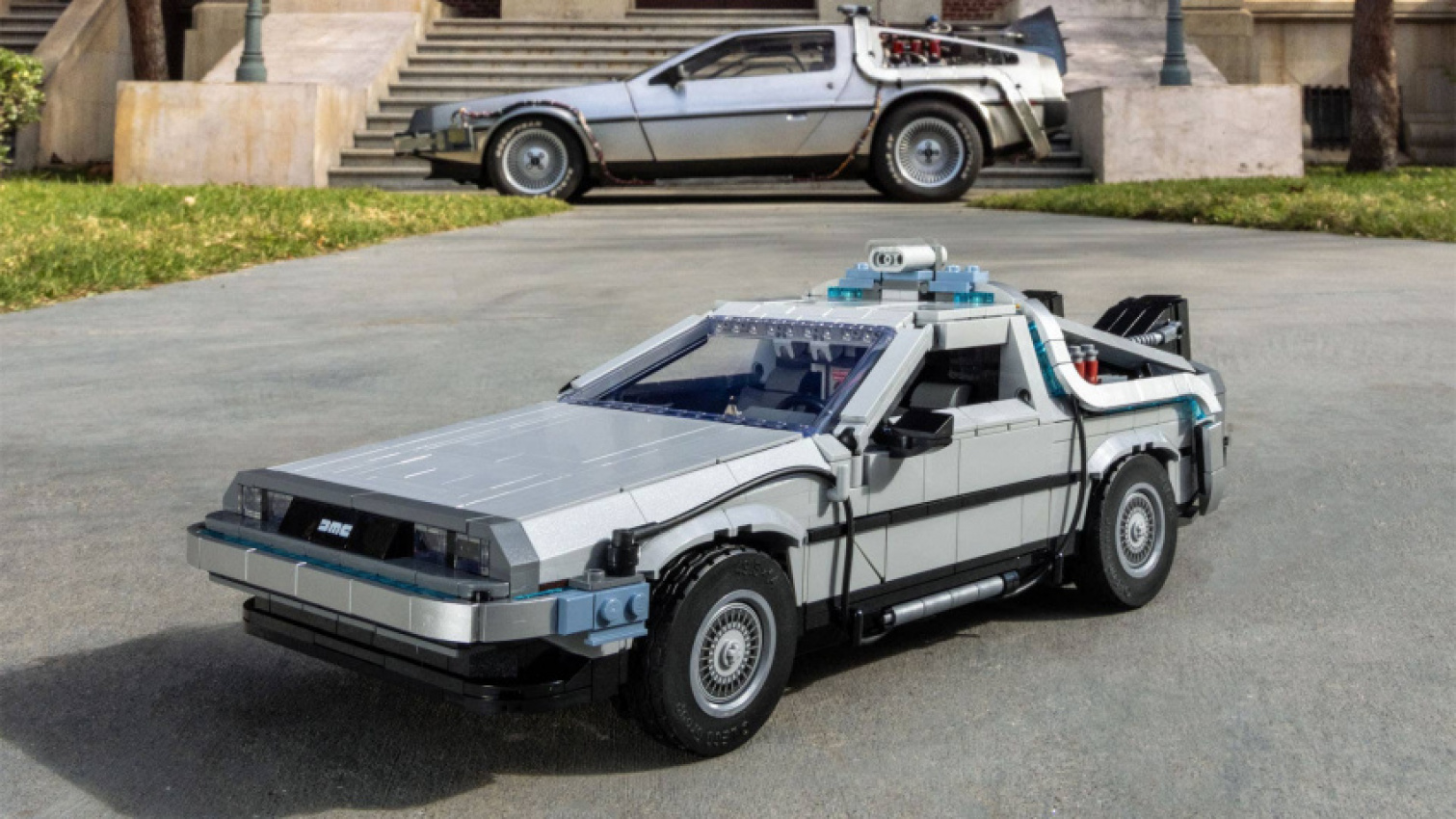 autos, cars, delorean, new 1,872-piece lego delorean is packed with back to the future details