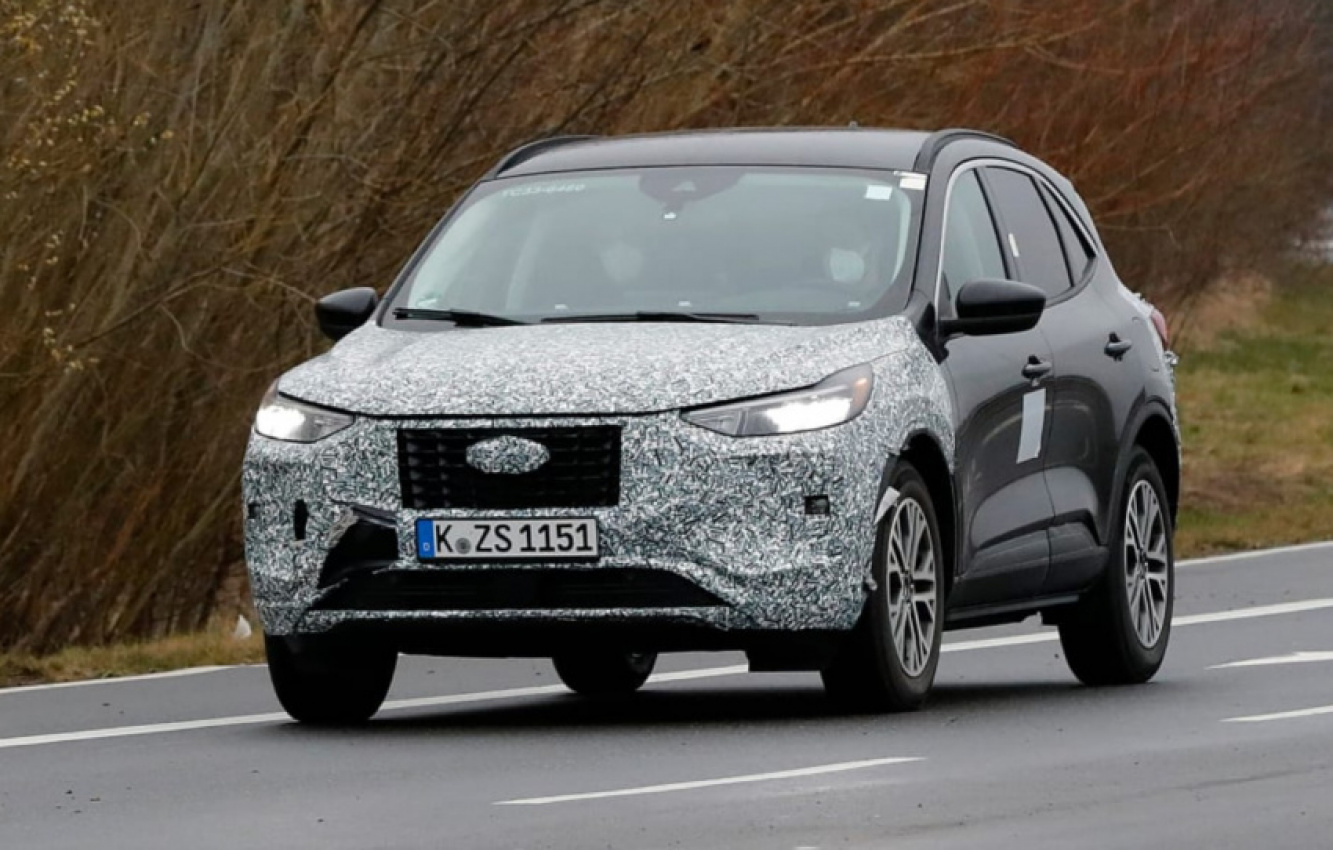 autos, car news, cars, ford, news, ford escape, spy pics, 2023 ford escape facelift spied testing