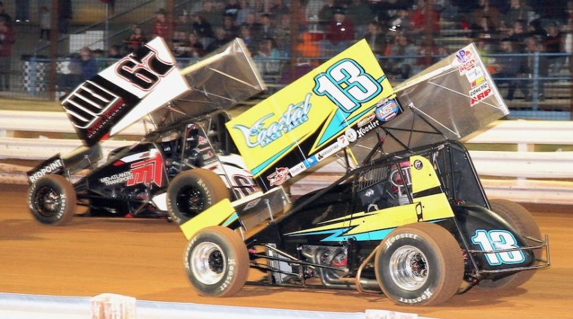 all sprints & midgets, autos, cars, peck delivers in williams grove opener