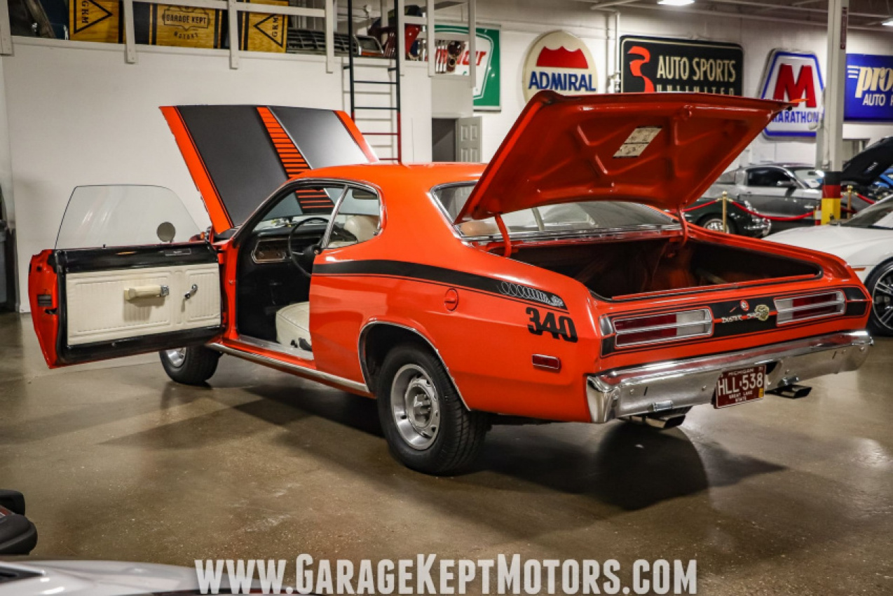 american classic, cars, classic cars, plymouth, vivo, classic cars, 1972 plymouth duster is an all-original survivor with numbers-matching 340 v8