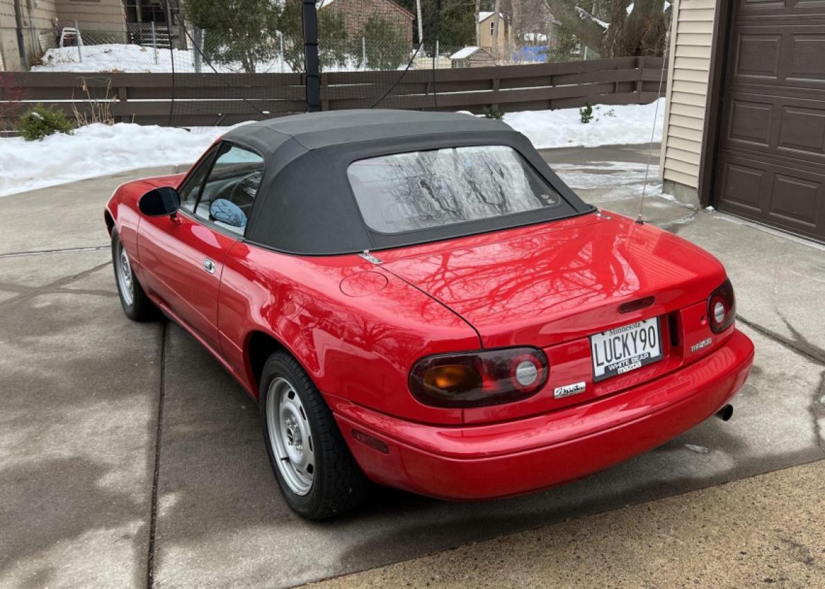 autos, cars, news, auction, classics, mazda, mazda mx-5, mazda videos, used cars, video, could you bring yourself to butcher this pristine 7k-mile miata?