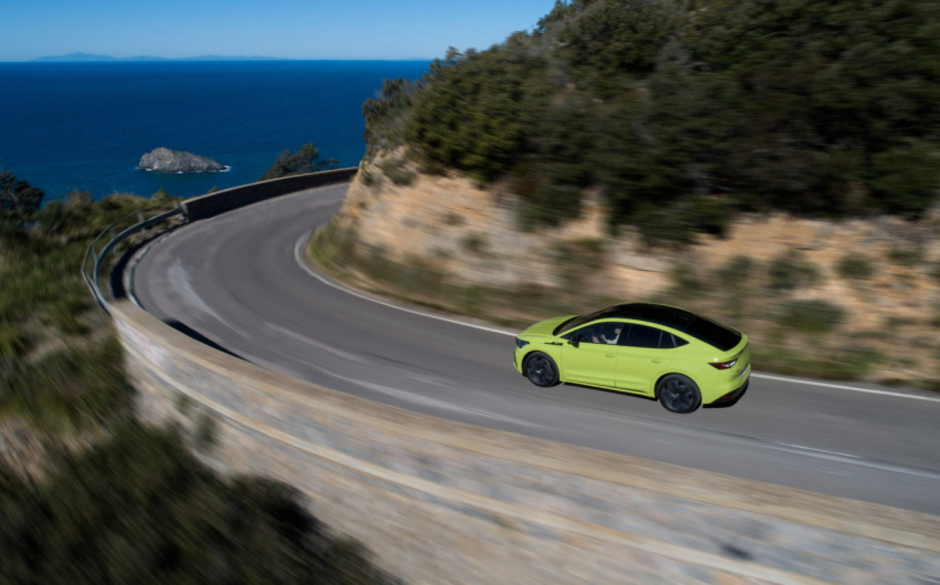 autos, cars, first drives, reviews, android, coupe, electric, electric cars, enyaq, skoda, vrs, android, skoda enyaq coupé iv vrs 2022 review: lean, green but not very sporty machine