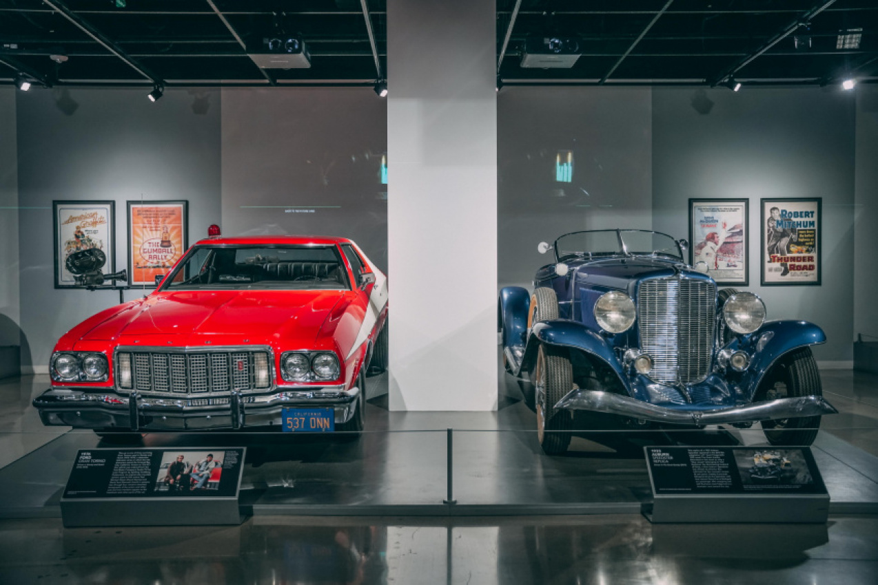 autos, cars, news, cadillac, classics, delorean, film, ford, motorcycles, movie cars, museums, movie cars and lowriders mix in new peterson automotive museum exhibits