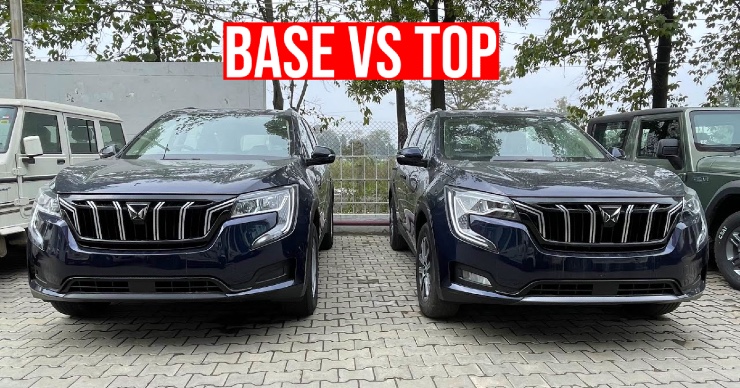 autos, cars, mahindra, android, android, mahindra xuv700 base variant compared with top variant on video