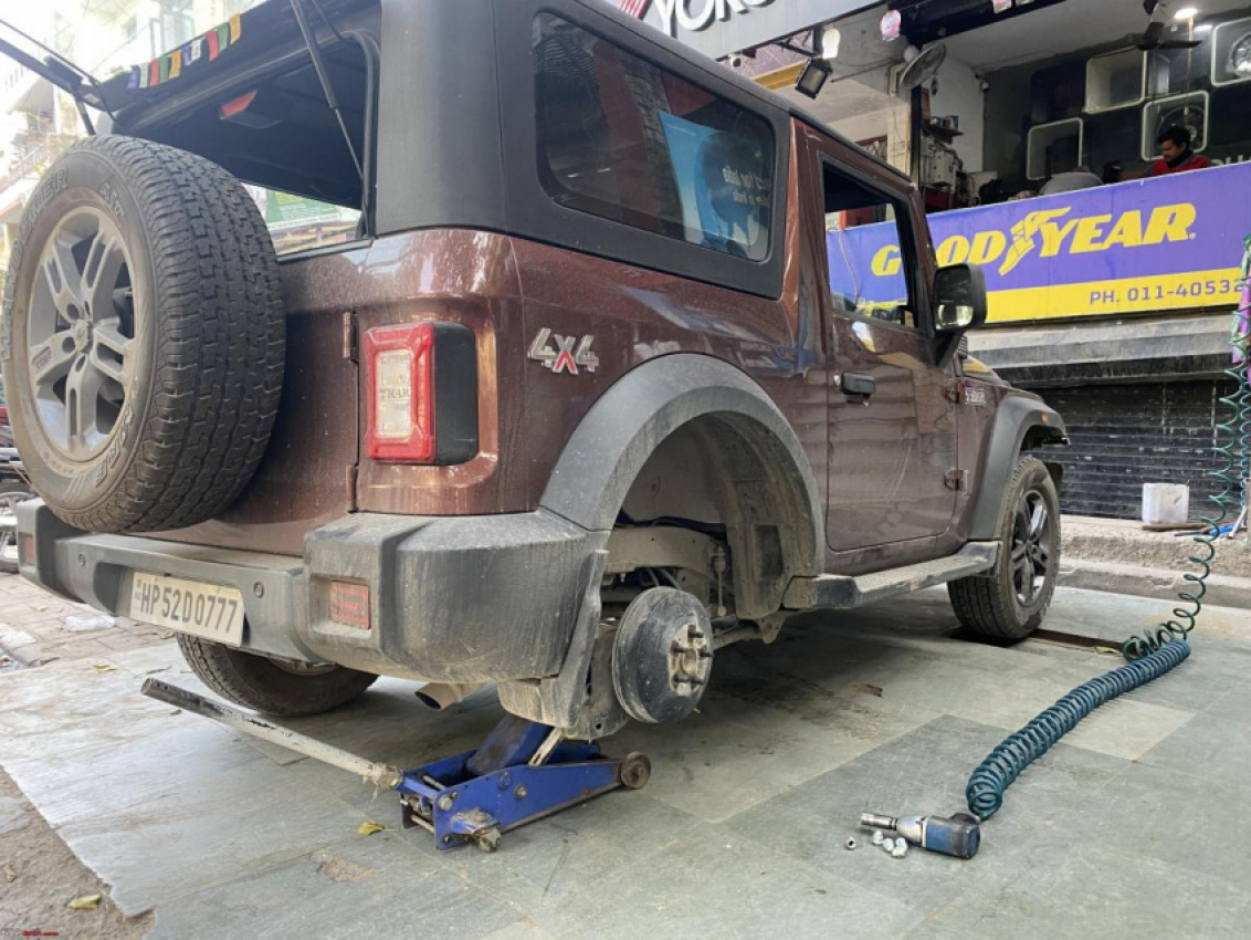 autos, cars, mahindra, accessories & aftermarket parts, indian, mahindra thar, member content, tyres, my mahindra thar gets a new pair of aftermarket rims & tyres installed