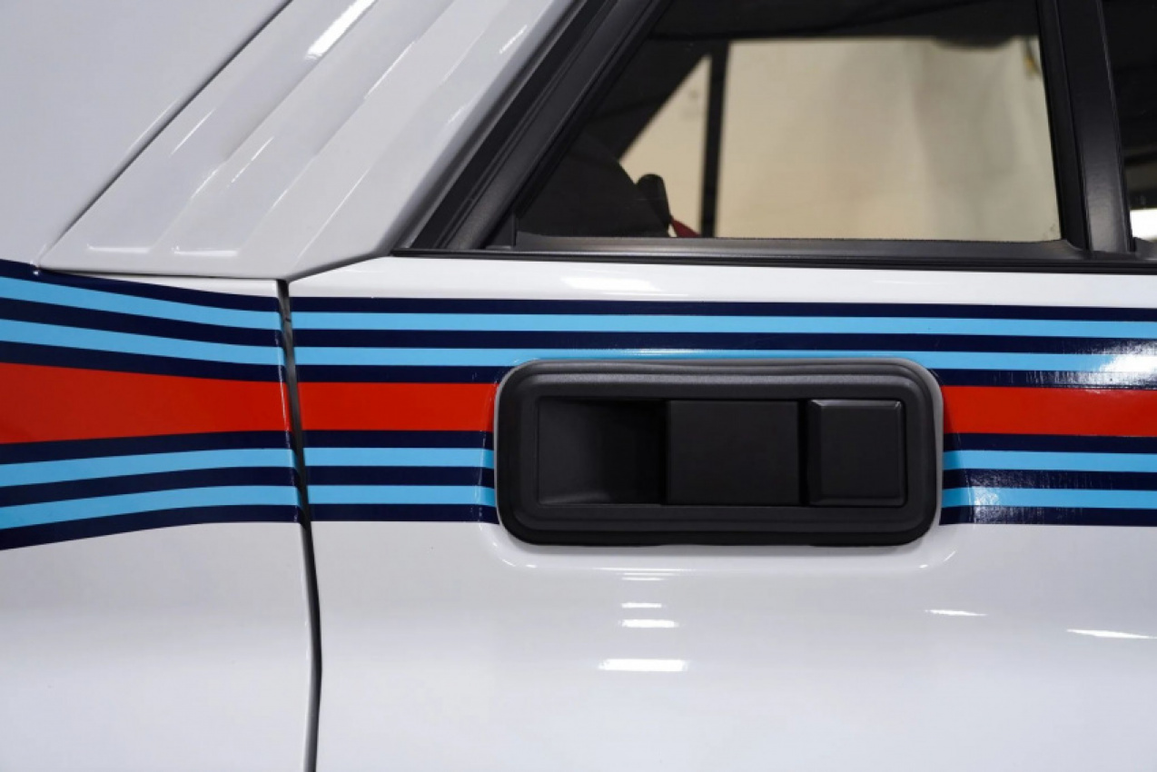 autos, cars, lancia, news, auction, galleries, hot hatch, lancia delta, lancia videos, used cars, video, 104-mile lancia delta integrale martini 5 evoluzione set to sell for over $200,000