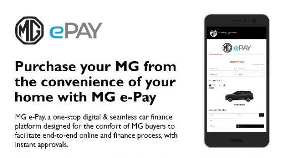 autos, cars, mg, car loan, indian, other, mg e-pay online car finance platform launched