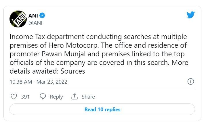 autos, cars, hero motocorp, income tax, indian, industry & policy, it raids at hero motocorp offices, pawan munjal residence