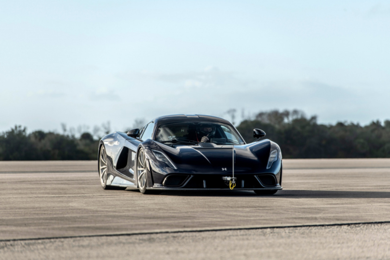 autos, cars, hennessey, news, hennessey venom f5, hennessey videos, video, hennessey venom f5 hits 271.6 mph as pursuit of 300 mph continues