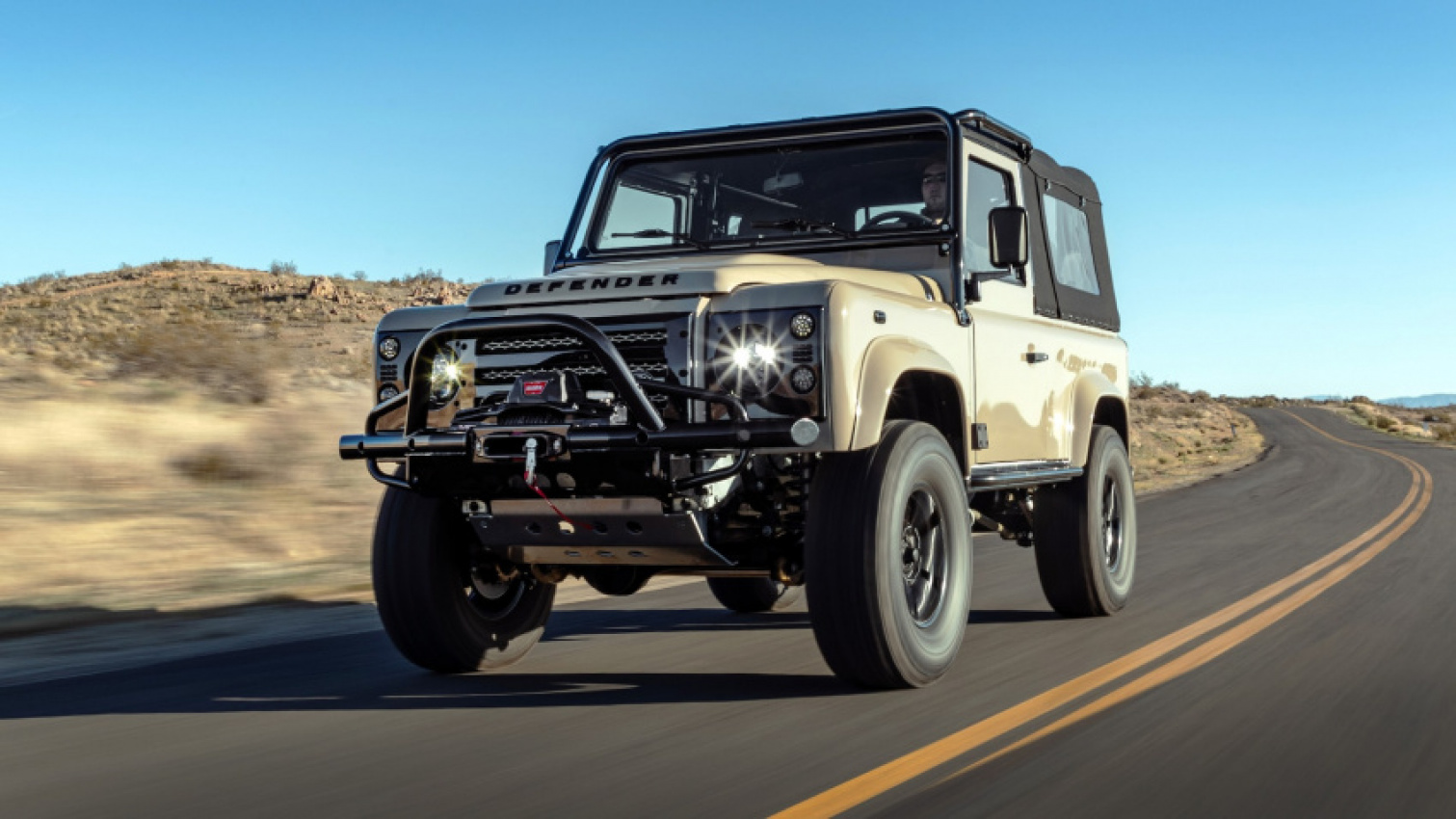 autos, cars, hp, land rover, reviews, land rover defender, android, this ls3-swapped, 435-hp land rover defender 90 remake is the ultimate big-baller mall-crawler