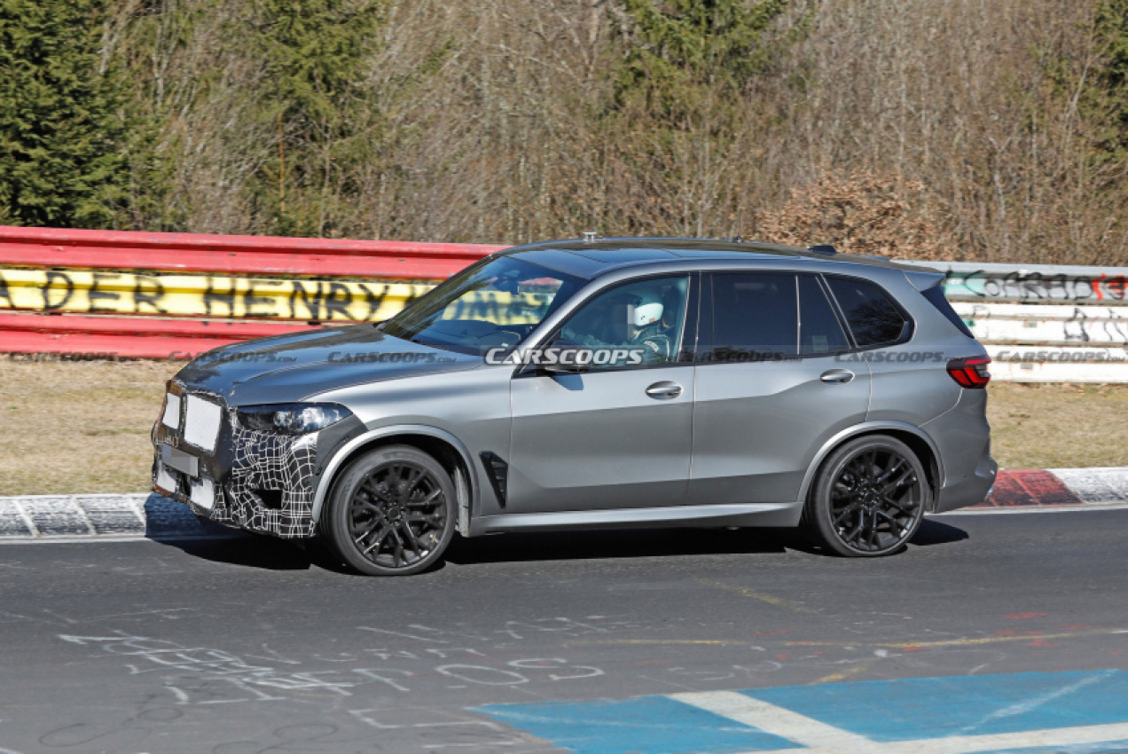 autos, bmw, cars, news, bmw scoops, bmw x5, bmw x5m, scoops, 2023 bmw x5 m tackles the nurburgring as rumors suggest it may get a new hybrid powertrain