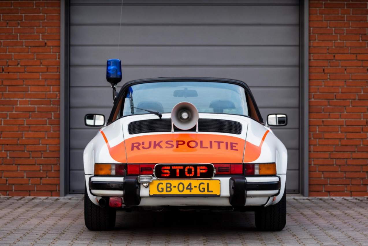 autos, cars, news, auction, classics, police, police cars, porsche, porsche 911, used cars, getting busted for speeding would be a pleasure if this vintage dutch 911 patrol car was chasing you down