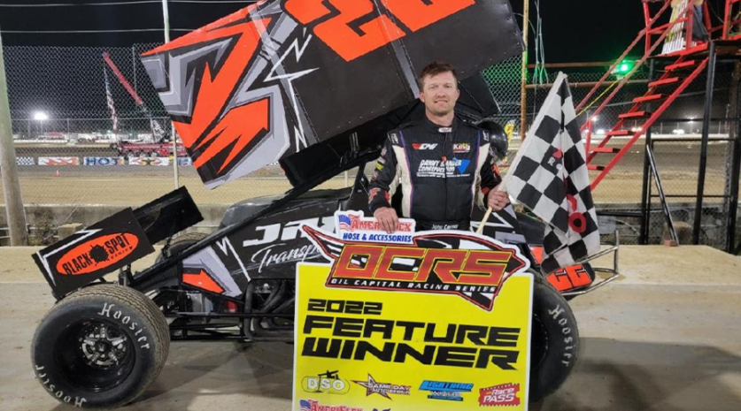 all sprints & midgets, autos, cars, homework pays off in victory for carney