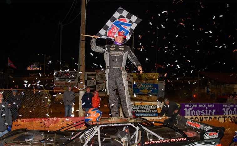 all dirt late models, autos, cars, brown pulls march madness upset