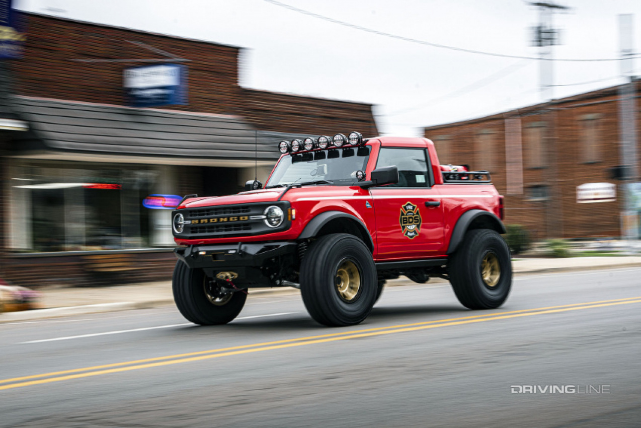 autos, cars, ford, shows, ford and bds suspension unveil the fire command bronco custom