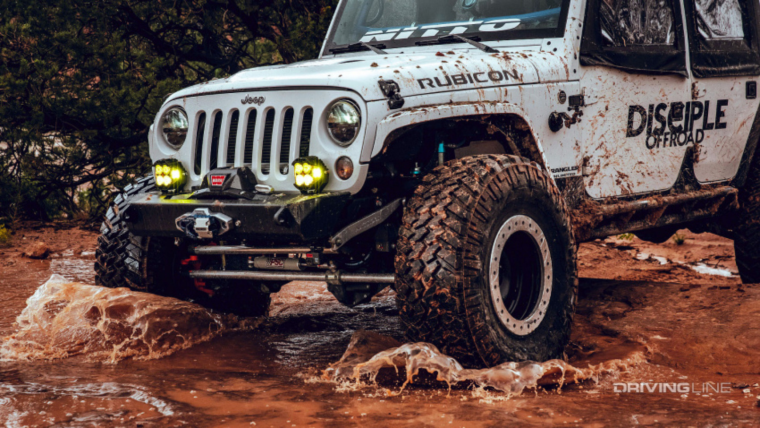 autos, cars, jeep, videos, on the trail: off-roading wipe-out hill trail with 3 jeeps in the rain