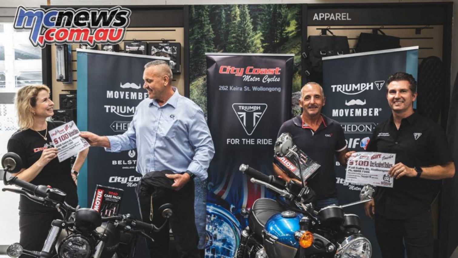 autos, cars, triumph, the dgr awarded its biggest donors in 2021 with triumph bikes