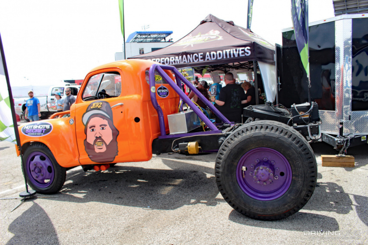 autos, cars, shows, mad max- inspired diesel rat rods and insane burnout machines entertain at the 2021 diesel performance industry expo