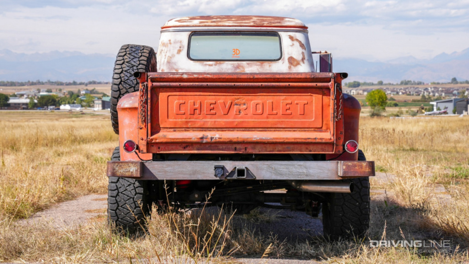 adventure, autos, cadillac, cars, off-road restomod colorado forest service truck: classic '59 chevy apache truck riding on a '13 cadillac chassis